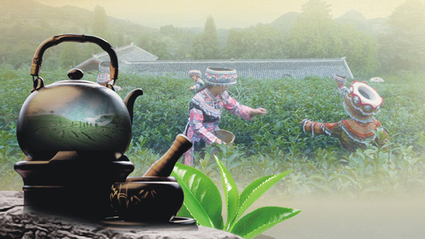 敘永縣茶文化節(jié)四折頁宣傳廣告設(shè)計
